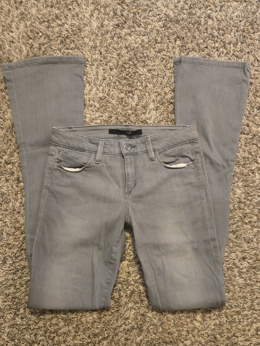 Womens W 27 Joe's Jeans Light Gray Micro Flare Skinny Jeans